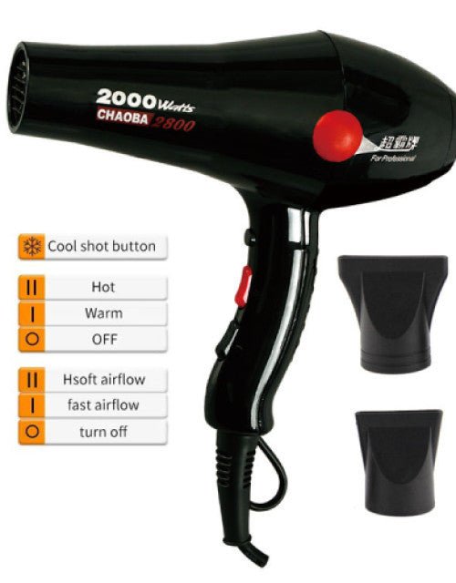2000 Watts Professional Hair Dryer (Black - Model 2800) - VoltX Market2000 Watts Professional Hair Dryer (Black - Model 2800)KidsVoltX MarketDropdashDSF945481. 2000 Watts Professional Hair Dryer (Black - Model 2800)3038
