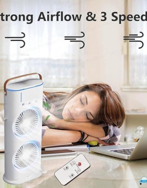 Portable Fan Double Ended Spray Fan Desk Fan with Cooler USB Rechargeable Mini Desktop Table Cooling Fan - VoltX MarketPortable Fan Double Ended Spray Fan Desk Fan with Cooler USB Rechargeable Mini Desktop Table Cooling FanCar & Bike AccessoriesVoltX MarketDropdashPorFaDoub1. Portable Fan Double Ended Spray Fan Desk Fan with Cooler USB Rechargeable Mini Desktop Table Cooling Fan5721